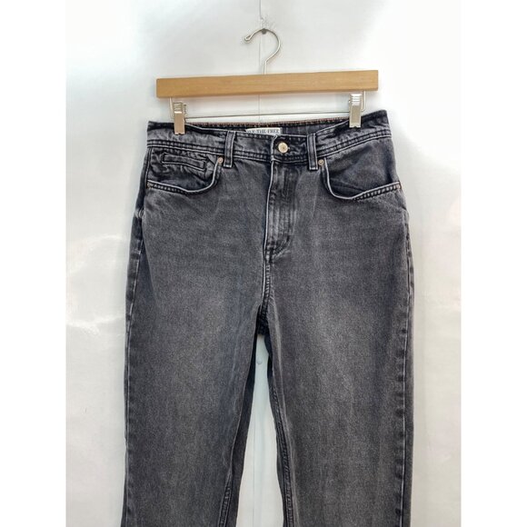 We The Free Xena Slim Straight Jeans High Rise Free People Size 29 Black Wash - Picture 4 of 10